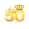 50 - Birthday - Queen - Gold