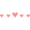 Hearts in a row