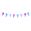 Blue and Purple Bunting