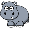Hippo Happy Hippo comic style for children