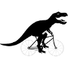 Dino on bike