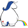 Regenbogen pinkelndes Einhorn