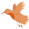 Bird with letter