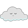 Schlaf Wolke mit Wimpern