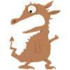 erschrockener Drache