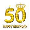 50 - tillykke med fødselsdagen - fødselsdag - tal