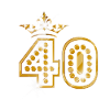 40 - Birthday - Queen - Gold - Burlesque