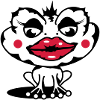 Eine Kröte mit dicker Lippe