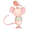 Mouse with bird