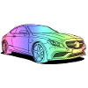 cool car colourful