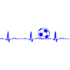 ECG HEARTBEAT Soccer blue