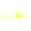 ECG HEARTBEAT BOWLING yellow