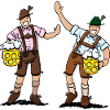 Lederhosen Menn med øl ølkrus