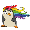 Punguin Einhorn Regenbogen