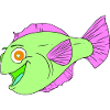 Cute colourful cartoon fish