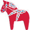 Dala Pferd rot