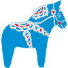 Dala Pferd blau