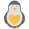 Penguin with heart