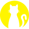 Cat before full moon