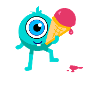 Schulstart Monster Erdbeer