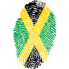 JAMAICA FINGERPRINT. RASTAFARI REGGAE RASTA