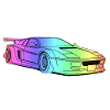 cool car colourful
