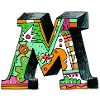 M Farbexplosion Doodle-Kunst