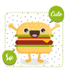 cute hamburger