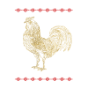 Golden rooster hen chicken