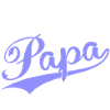 Papa qui déchire bleu