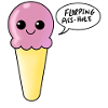 Erdbeer-Eiscreme-Flapping-Arschloch