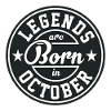 Legends født oktober fødselsdagsgave fødselsdagshilsen