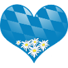 Bayern Herz mit Edelweiß