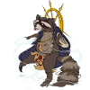 Waschbär Zauberer