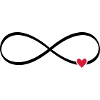 Infinity sign infinite heart love