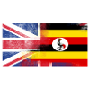 British Uganda Half Uganda Half UK Flag