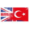 British Turkish Half Turkey Half UK Flag