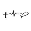 Cross = love (black logo)