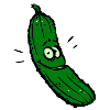 Grinsende Gurke Cartoon