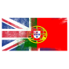 British Portuguese Half Portugal Half UK Flag
