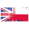 British Polish Half Poland Half UK Flag