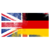 British German Half Germany Half UK Flag