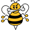 Bee with bone 1