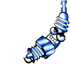 Spark plug comic blue