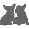 Frenchie French Bulldog glitter optics