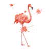 Aquarelle Flamingo