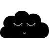Cloud with sleeping face