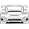 cool car rear outlines
