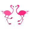 Flamingos birds pink animals