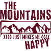 Mountains make happy - mountain
